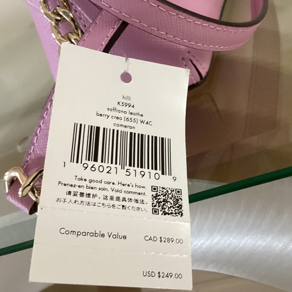 Kate Spade Cameron Street Hilli Leather Berry Crush Lavender Dome Crossbody Bag - Picture 4 of 14